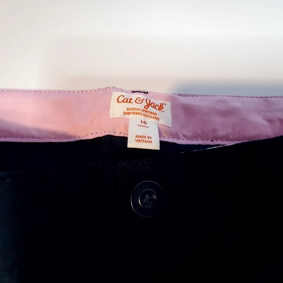 Cat & Jack Girls Navy School Uniform Stretch Pants Size 10 Made In Vietnam - Picture 6 of 13
